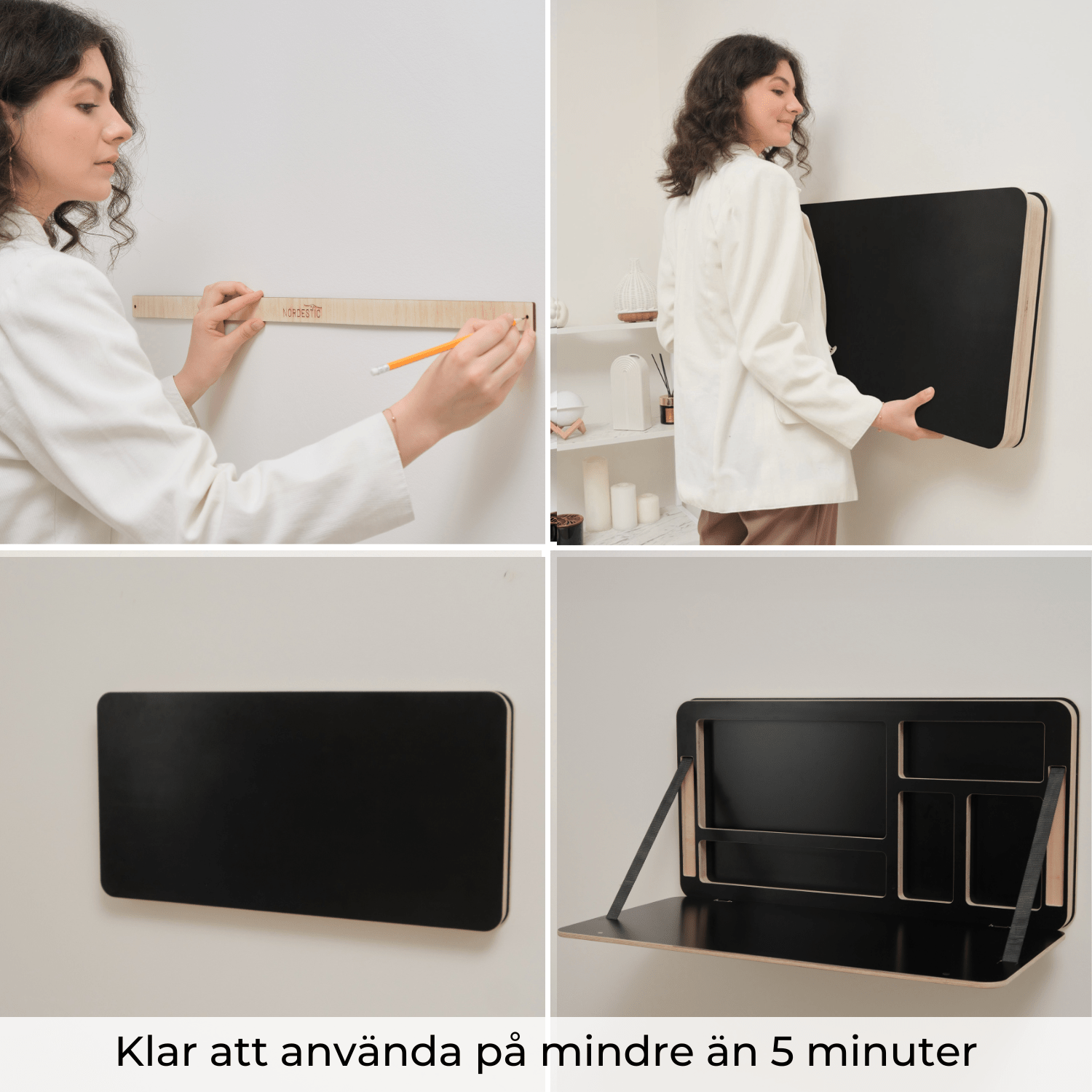 Fällbart skrivbord för väggen | NordicDesk