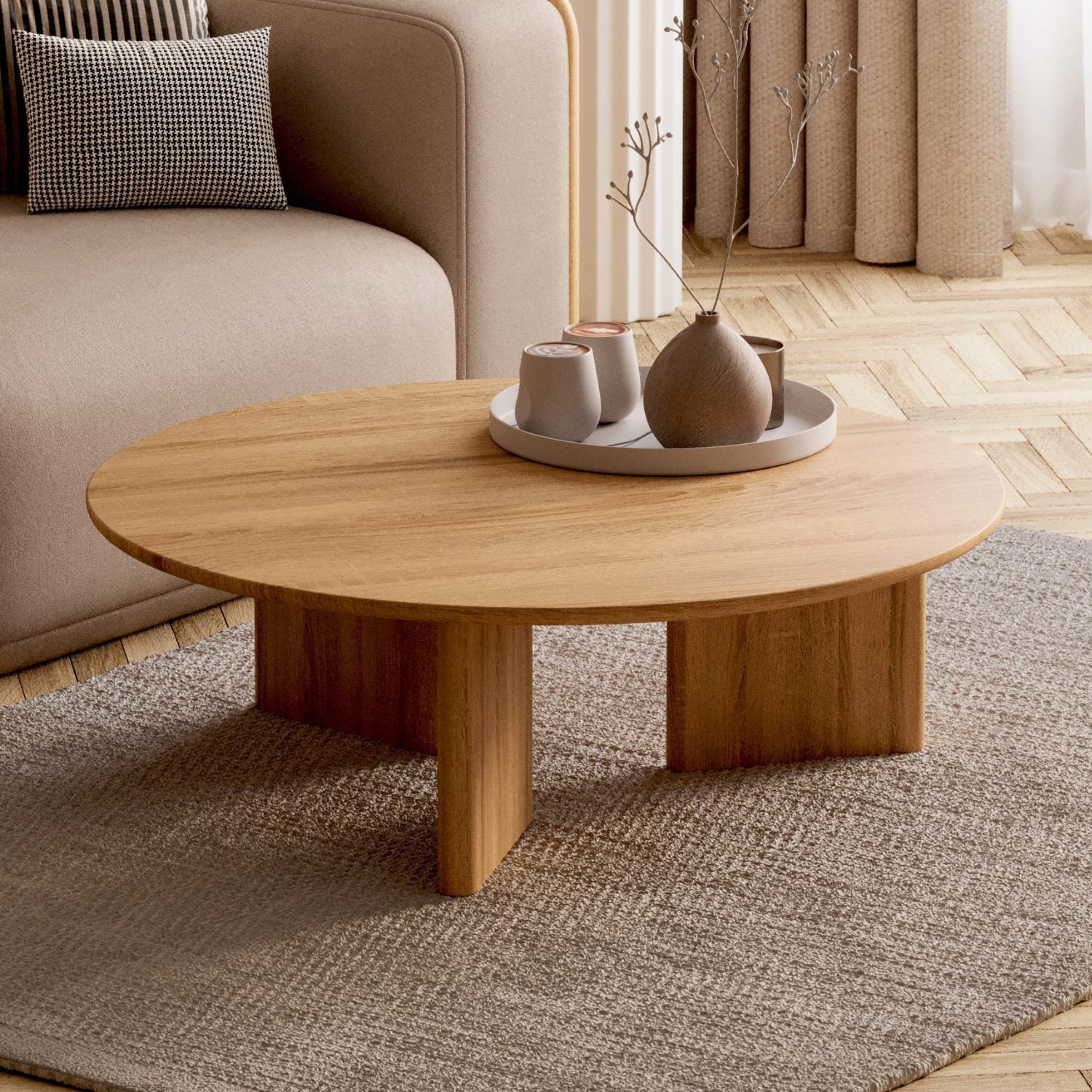 Soffbord i massiv ek 'Niva'