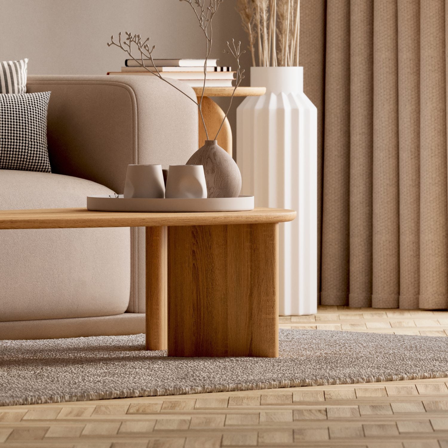 Soffbord i massiv ek 'Tova'