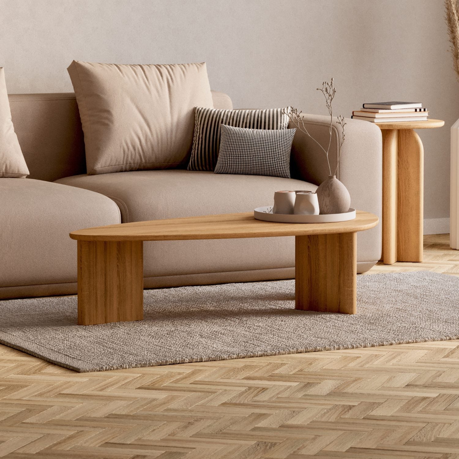 Soffbord i massiv ek 'Tova'