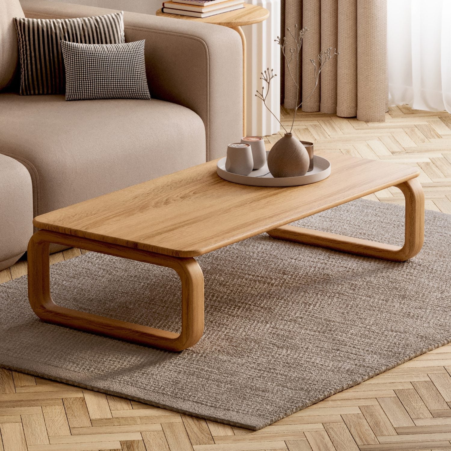 Soffbord i massiv ek 'Vesa'