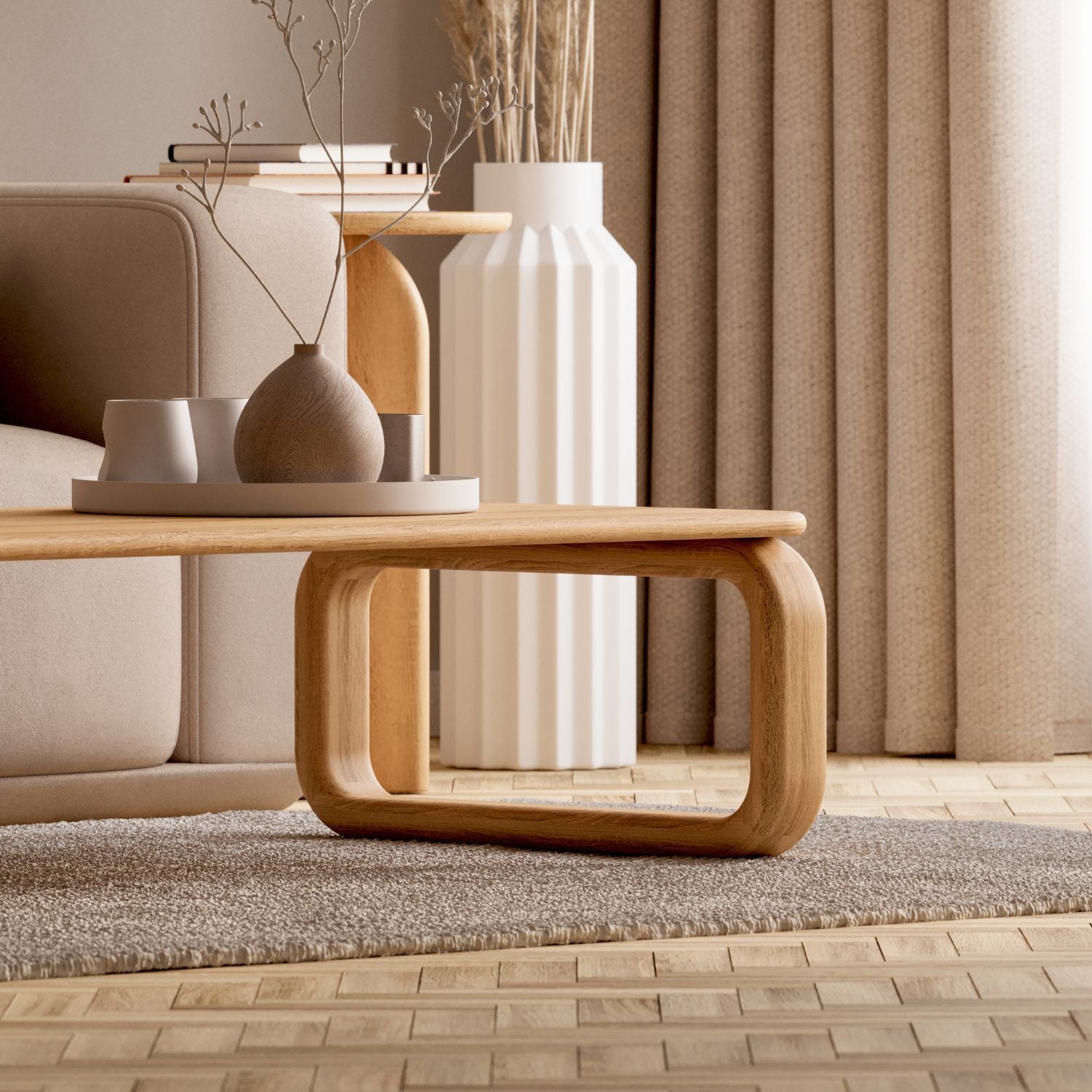 Soffbord i massiv ek 'Vesa'