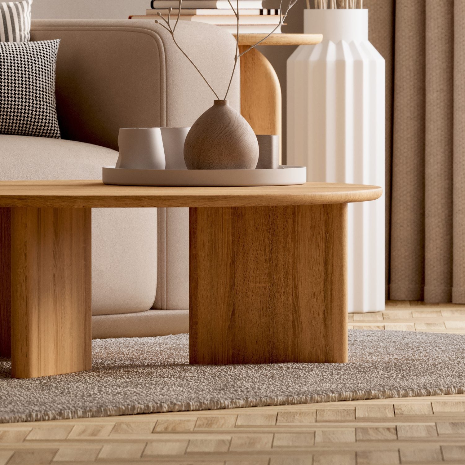 Soffbord i massiv ek 'Niva'