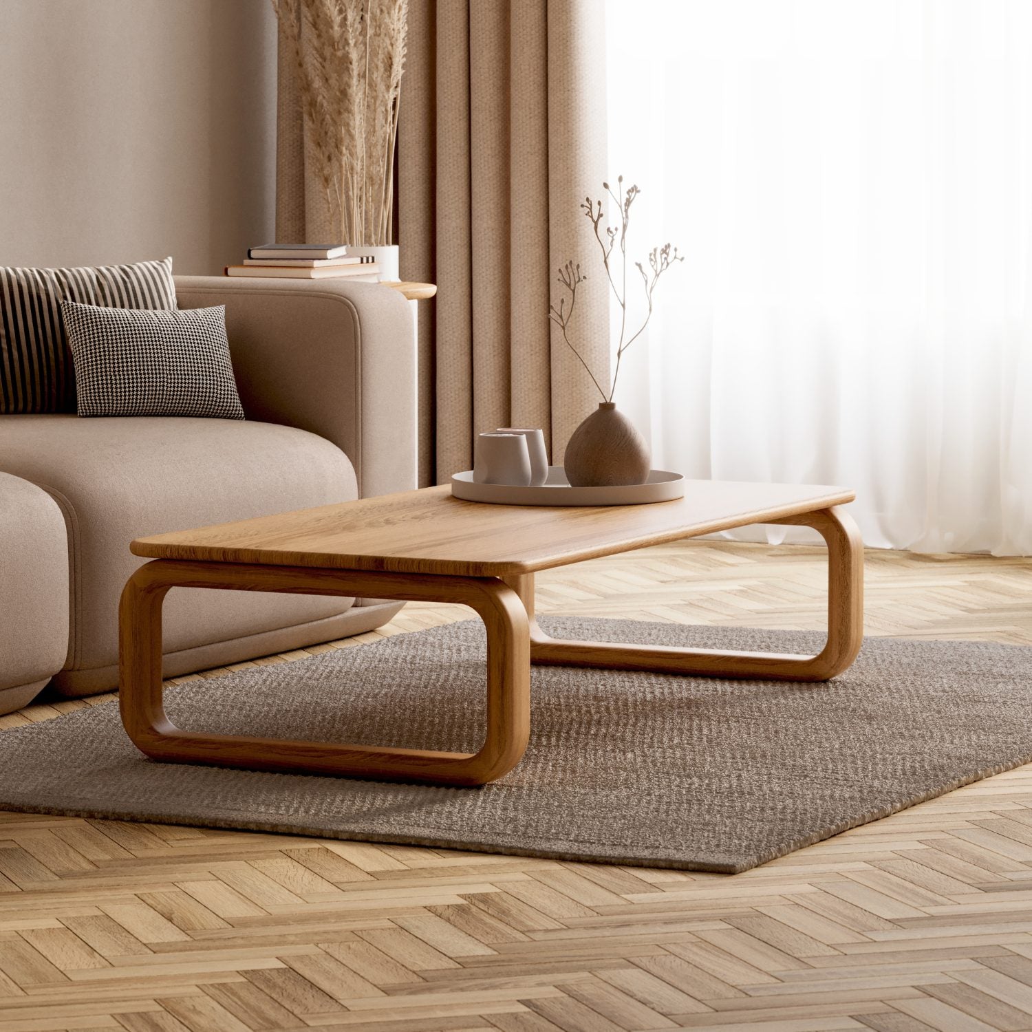 Soffbord i massiv ek 'Vesa'